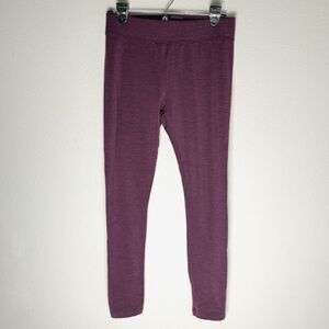 WOOLX Women's Stella Merino Wool Leggings Purple Base Layer Size Medium